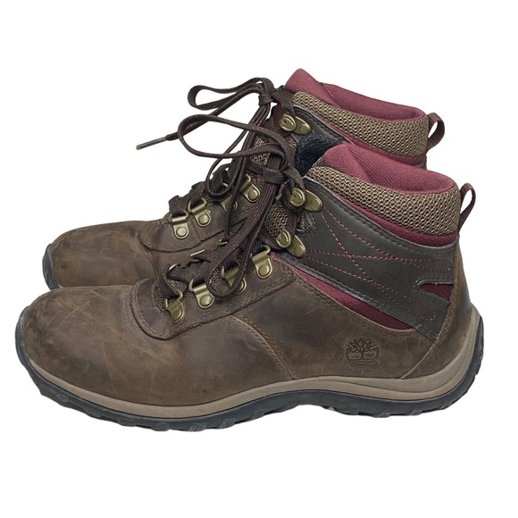 Timberland ✪ Norwood Mid Waterproof Hiking Boot ✪ Distressed Brown Leather ✪ 8M - Picture 6 of 16